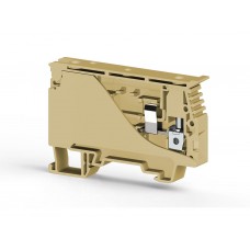 351120, Клеммник с держателем предохранителя (6.35x31,75) на DIN-рейку, 6 мм.кв. (бежевый); ASK 4S (упак 20 шт)